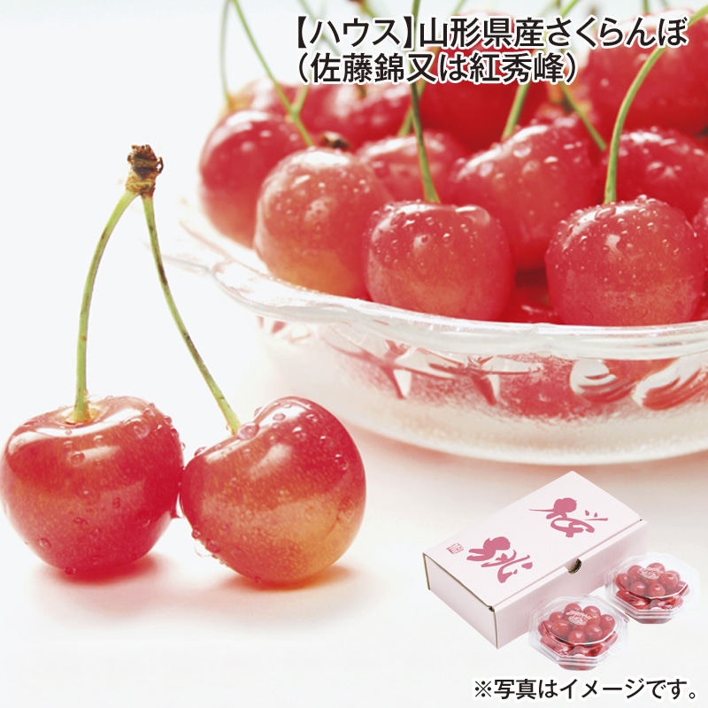 【ハウス】山形県産さくらんぼ(佐藤錦又は紅秀峰) 送料込み