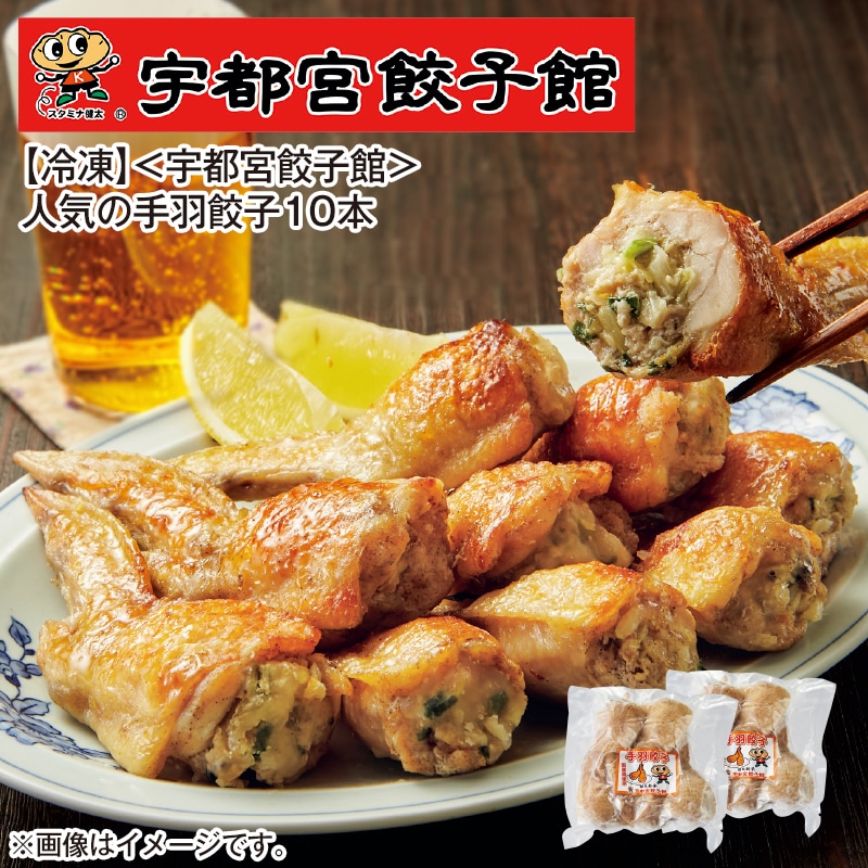 【冷凍】<宇都宮餃子館>人気の手羽餃子10本 送料込み