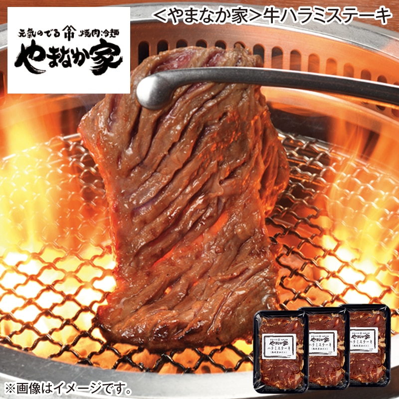 <やまなか家>牛ハラミステーキ 送料込み