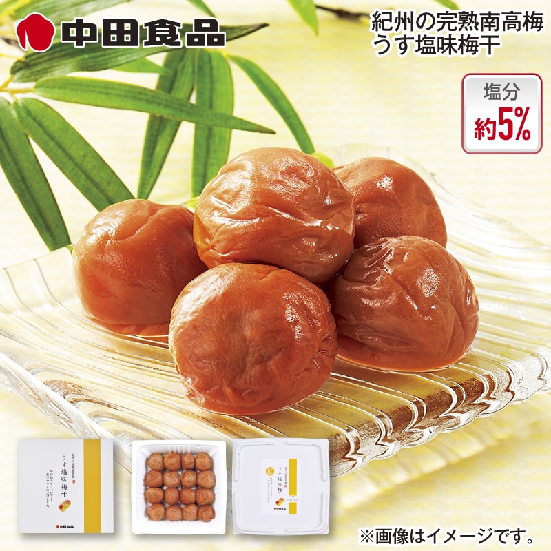 中田食品 紀州の完熟南高梅 うす塩味梅干 4箱 送料込み