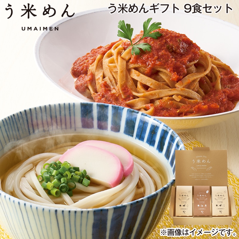 お歳暮 う米めんギフト　９食セット 送料込み
