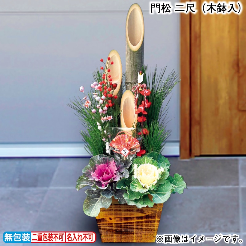 お歳暮 門松　二尺（木鉢入） 冬ギフト 送料込み