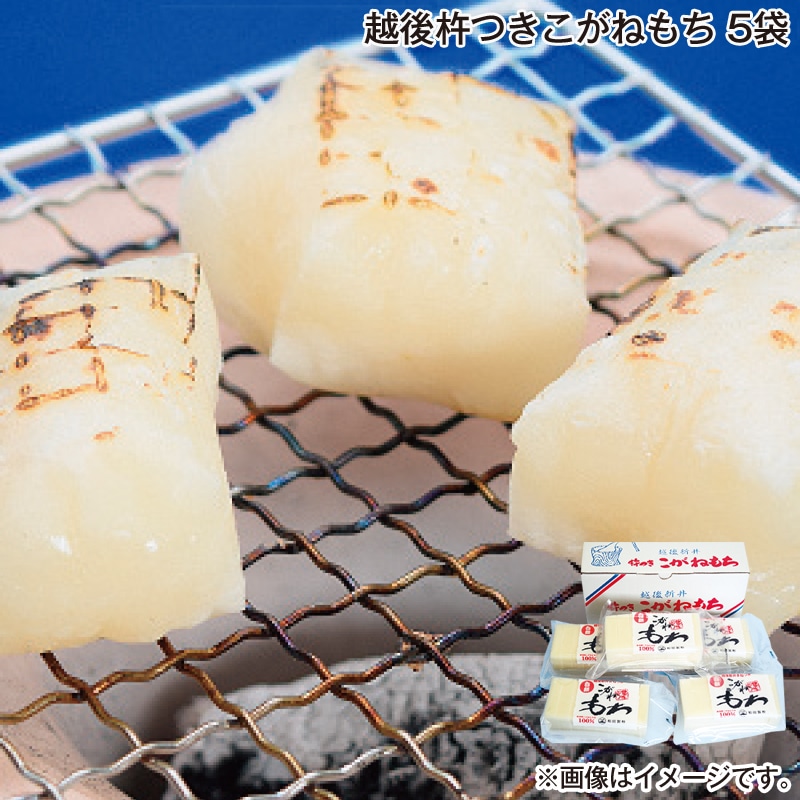 お歳暮 越後杵つきこがねもち　５袋 送料込み