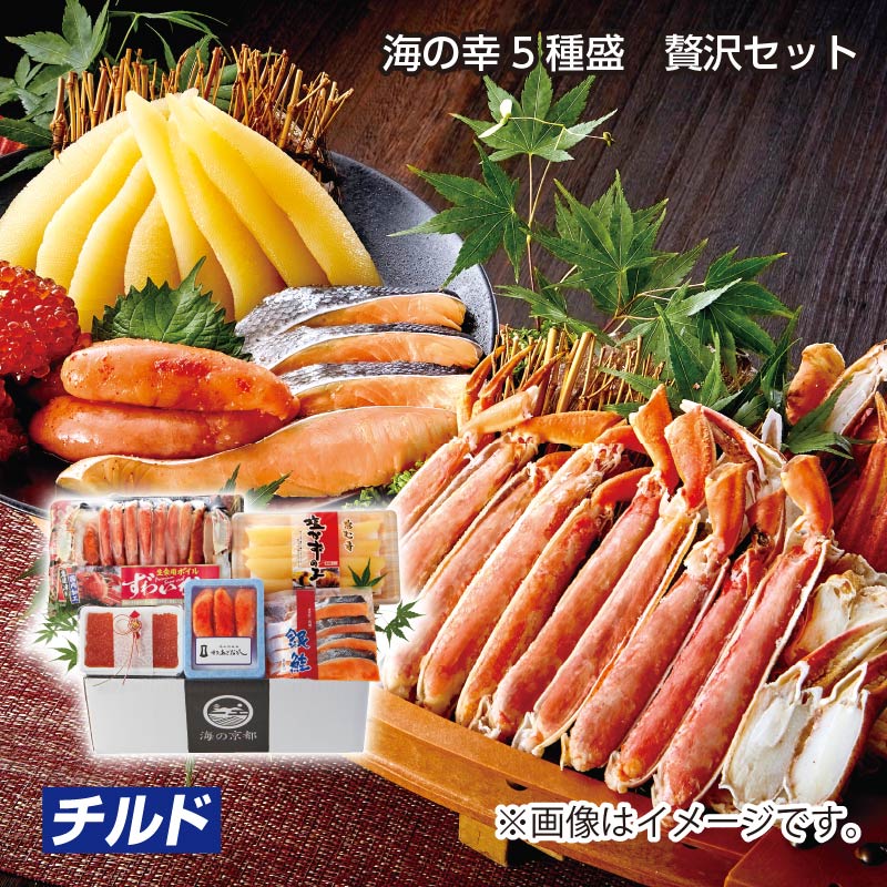 お歳暮 海の幸５種盛　贅沢セット 送料込み