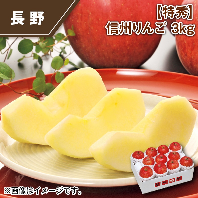 【特秀】信州りんご　３ｋｇ 送料込み