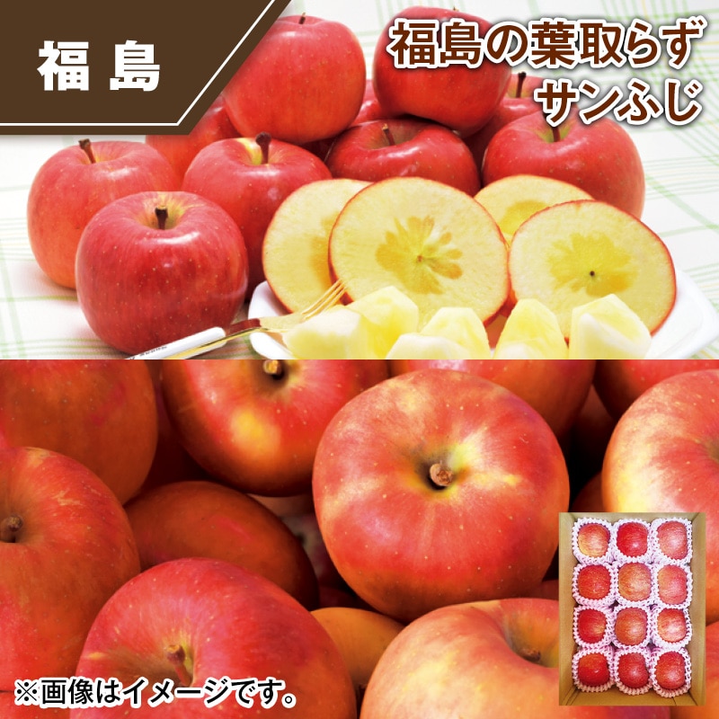 福島の葉取らずサンふじ 送料込み