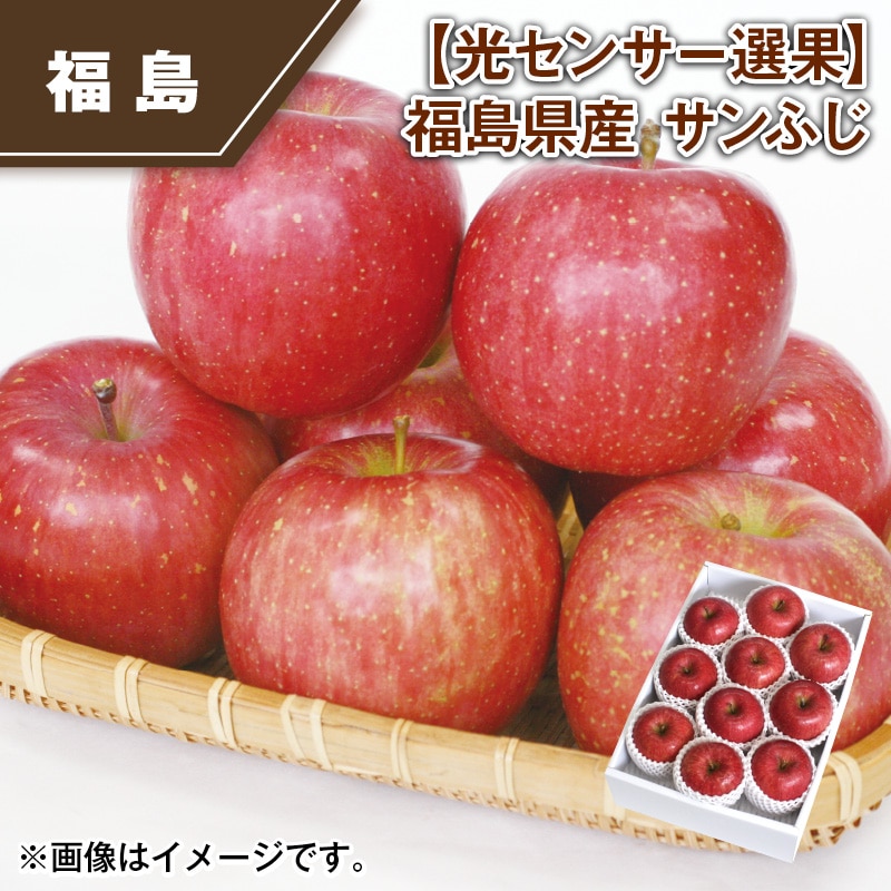 【光センサー選果】福島県産　サンふじ 送料込み