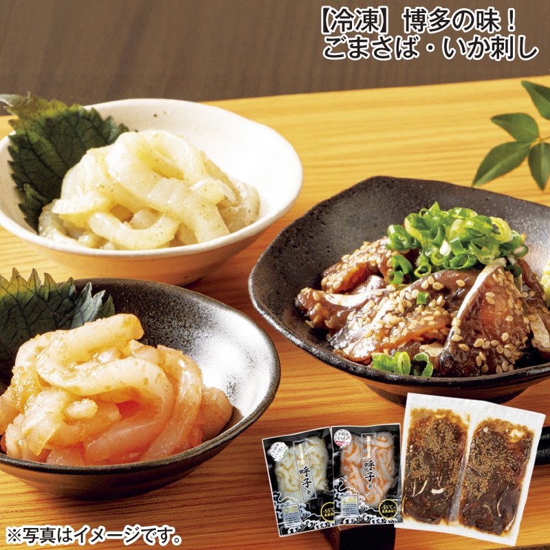 【冷凍】博多の味！ごまさば・いか刺し 送料込み