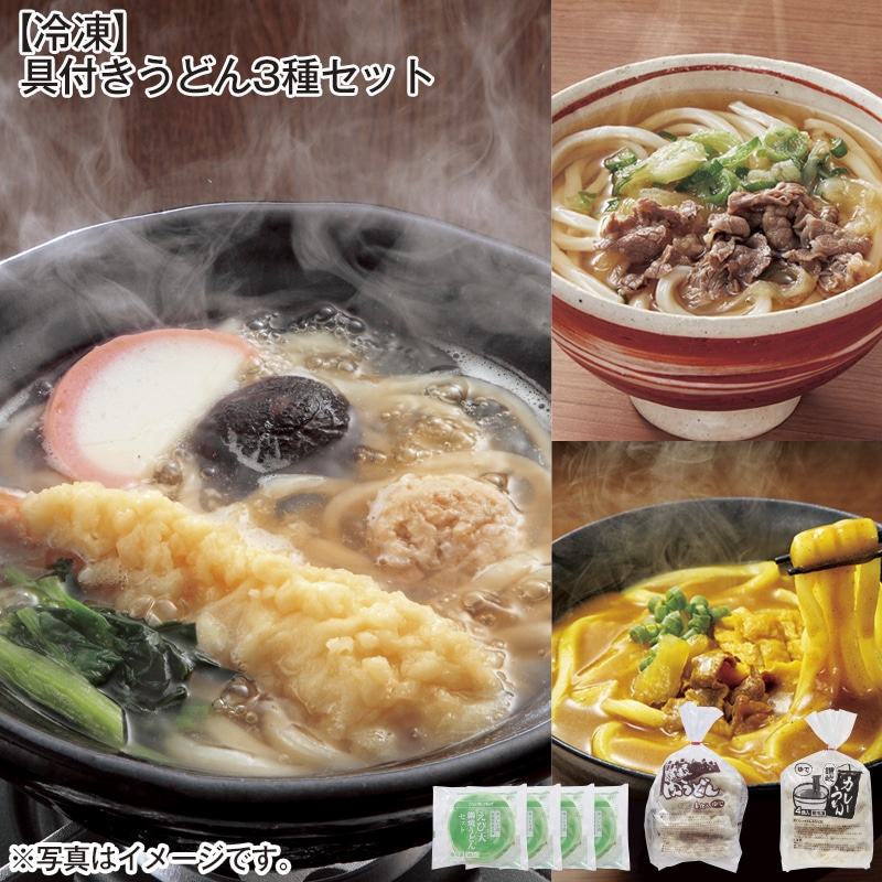 【冷凍】具付きうどん３種セット 送料込み