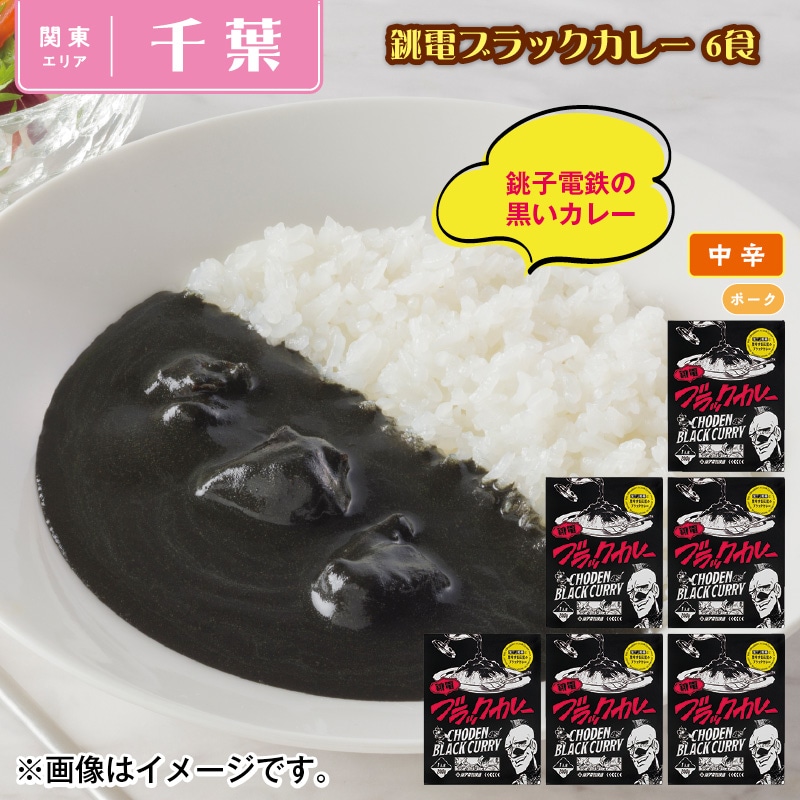 銚電ブラックカレー　６食 送料込み