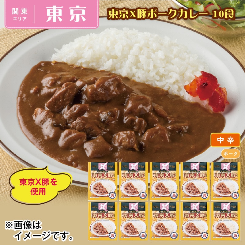東京Ｘ豚ポークカレー　１０食 送料込み