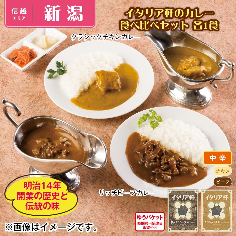 イタリア軒のカレー　食べ比べセット　各１食 送料込み