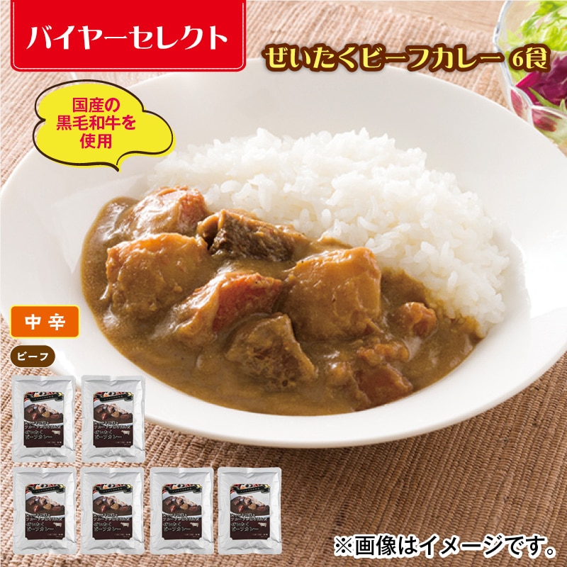 ぜいたくビーフカレー　６食 送料込み