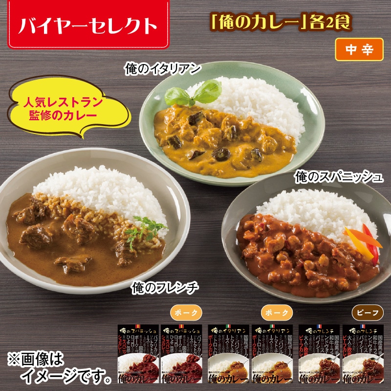 「俺のカレー」各２食 送料込み