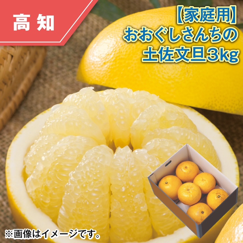 【家庭用】おおぐしさんちの土佐文旦３ｋｇ 送料込み
