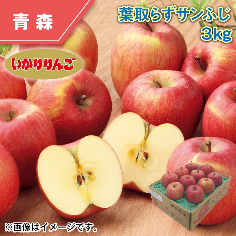 葉とらずサンふじ　３ｋｇ 送料込み