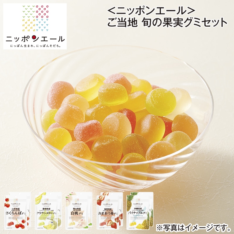＜ニッポンエール＞ご当地　旬の果実グミセット 送料込み