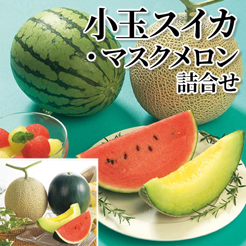 小玉スイカ・マスクメロン詰合せ 送料込み