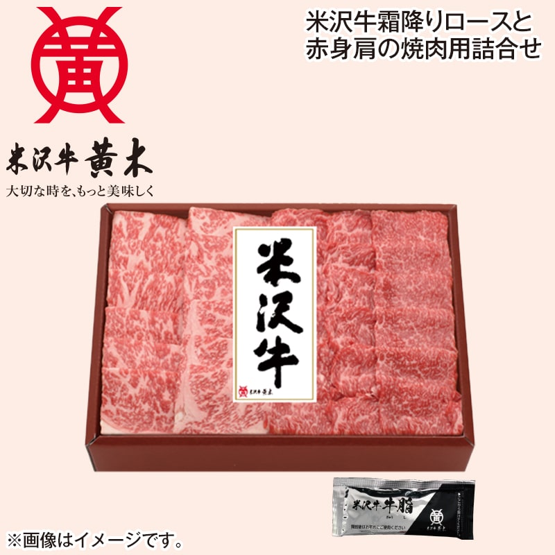 早割！お中元 米沢牛霜降りロースと赤身肩の焼肉用詰合せ 御中元 夏ギフト ギフト 贈答 送料込み