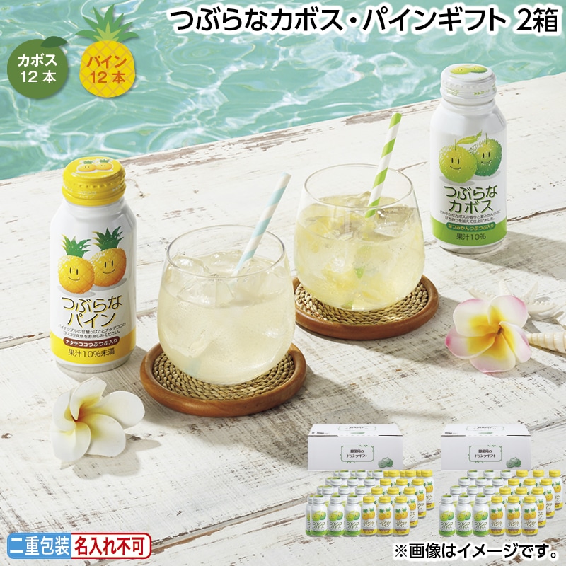 お中元 つぶらなカボス・パインギフト　２箱 御中元 夏ギフト ギフト 贈答 送料込み