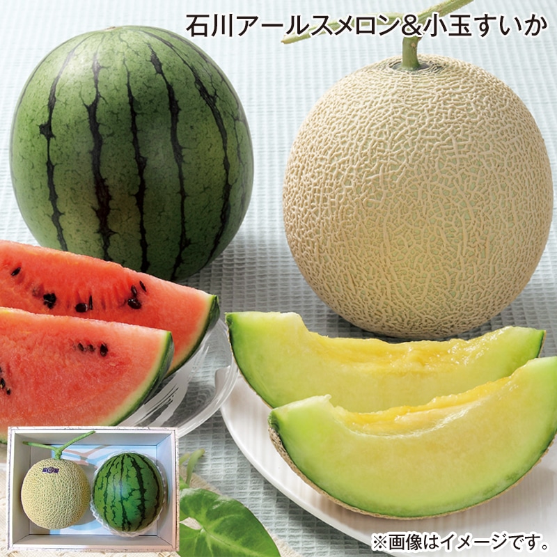 お中元 石川アールスメロン＆小玉すいか 御中元 夏ギフト ギフト 贈答 プレゼント 送料込み