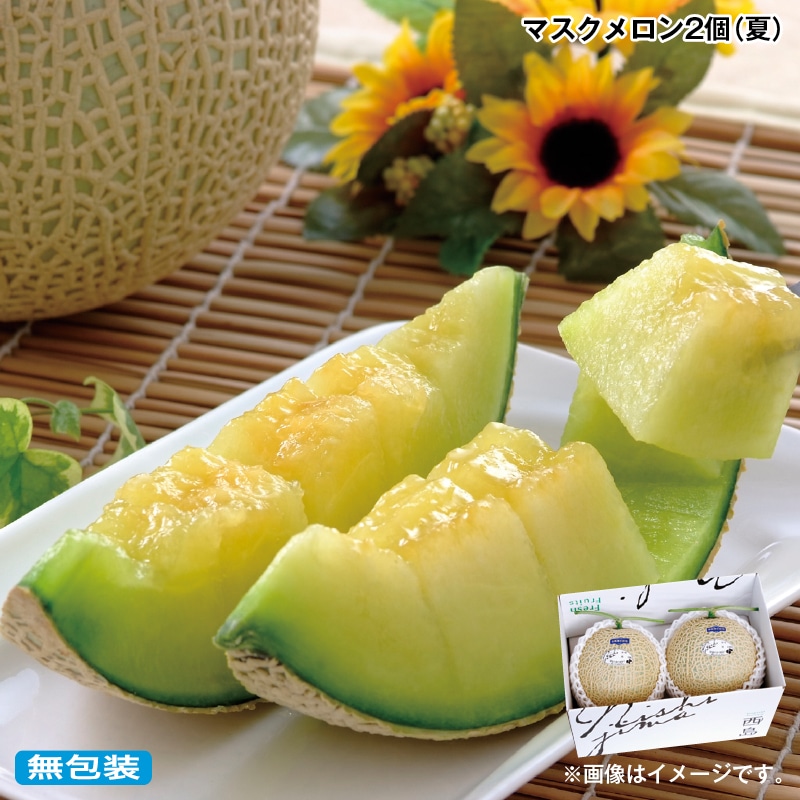 早割！お中元 マスクメロン２個（夏） 御中元 夏ギフト ギフト 贈答 送料込み