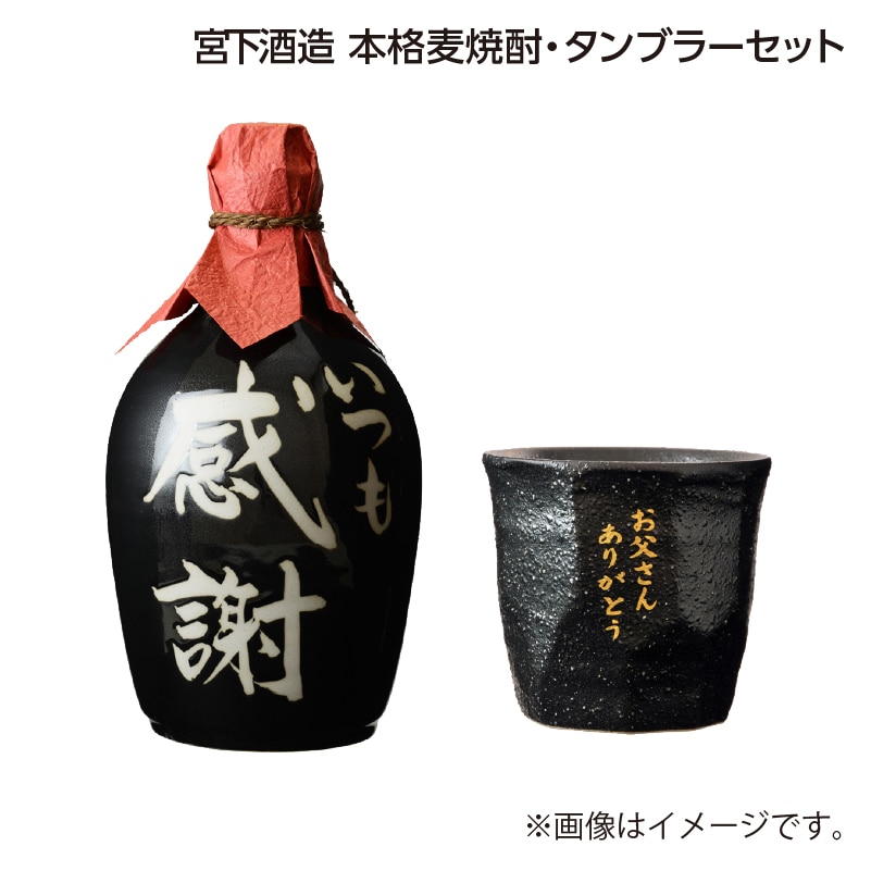 父の日 宮下酒造　本格麦焼酎・タンブラーセット 送料込み