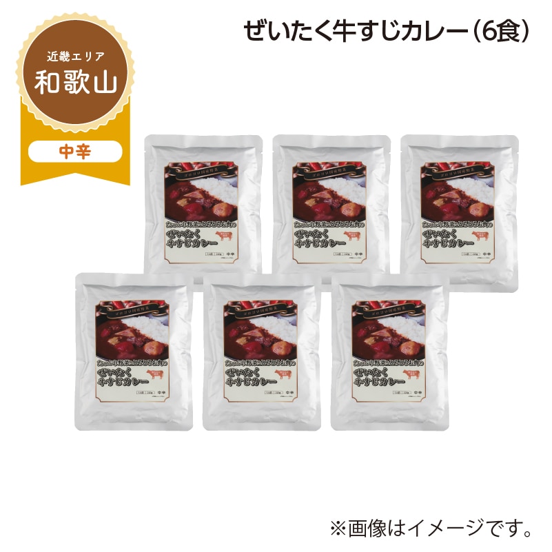 ぜいたく牛すじカレー　Ｂ（６食） 送料込み