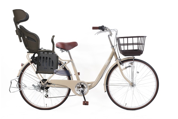 子供乗せ自転車 cyma(サイマ) ヘッドレスト付チャイルドシート搭載cyma refine(サイマリファイン) グレージュ 26インチ グレージュ 26インチ