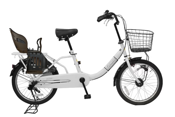子供乗せ自転車 cyma(サイマ) チャイルドシート搭載limini ホワイト 20インチ