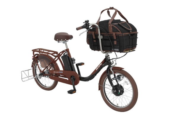 電動アシスト自転車 シティサイクル・ママチャリ 丸石サイクル ペットポーターアシスト メタリックブラウン 20インチ 2023年モデル ASPET203Z