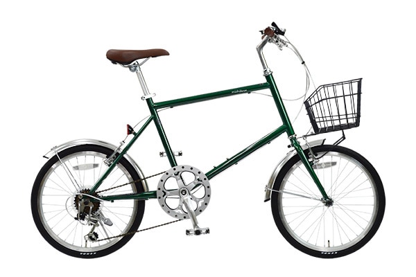 スポーツ車 ミニベロ（小径車） cyma(サイマ) カゴ付きMichikusa グリーン 20インチ