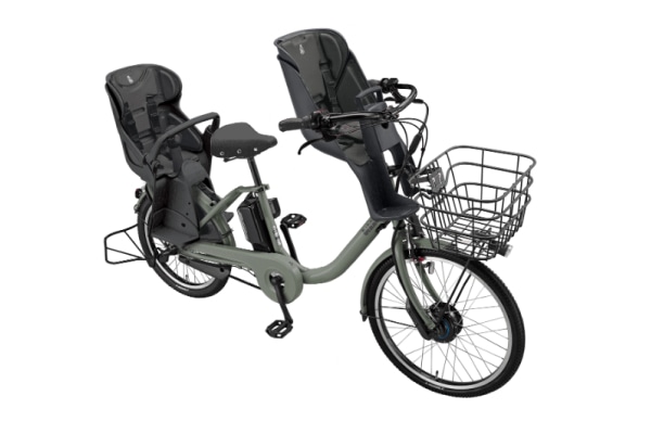 子供乗せ自転車 電動アシスト自転車 BRIDGESTONE(ブリヂストン) 3人乗り用チャイルドシート付きbikke MOB dd（ビッケモブdd） M.Xソフトカーキ 20インチ 2024年モデル BM0B44-CB