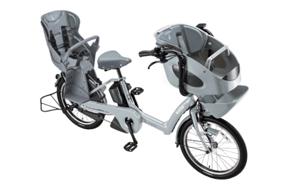 子供乗せ自転車 電動アシスト自転車 BRIDGESTONE(ブリヂストン) 3人乗り用チャイルドシート付きbikke POLAR e（ビッケポーラーe） E.XBKブルーグレー(2024モデル） 20インチ 2024年モデル BP0C44-CB