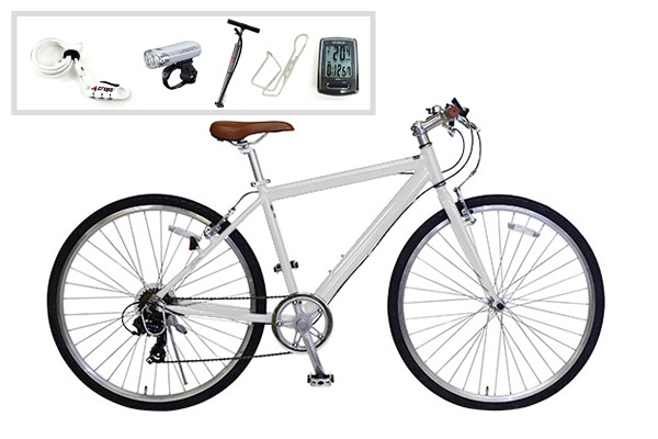 スポーツ車 クロスバイク入門ワイドセット/cyma primer アーバンホワイト 700C