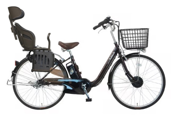 子供乗せ自転車 電動アシスト自転車 PELTECH(ペルテック) ヘッドレスト付チャイルドシート搭載TDF-14Z ブラウン 26インチ TDF-14Z