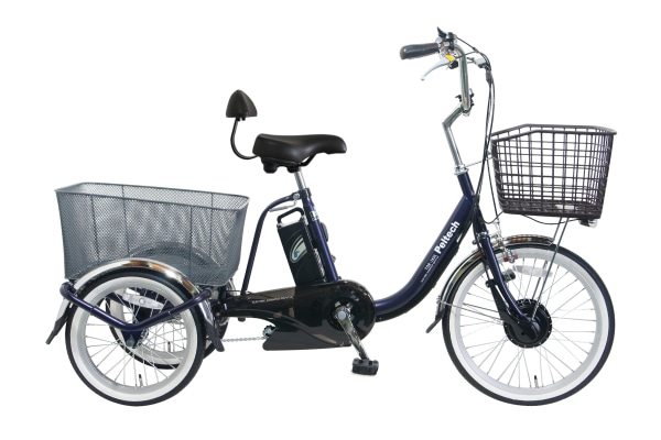 電動アシスト自転車 シティサイクル・ママチャリ PELTECH(ペルテック) TDR-163L ネイビー 20インチ TDR-163L