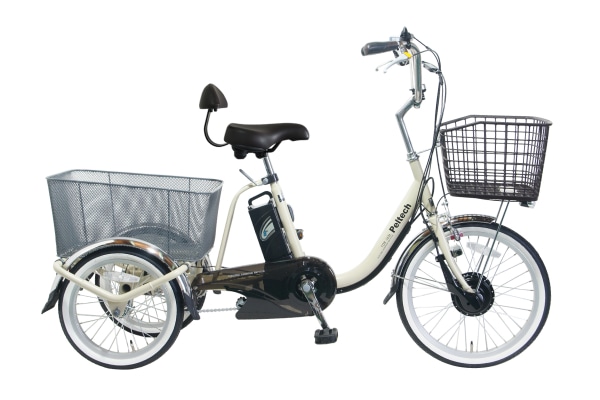 電動アシスト自転車 シティサイクル・ママチャリ PELTECH(ペルテック) TDR-163L ベージュ 20インチ TDR-163L