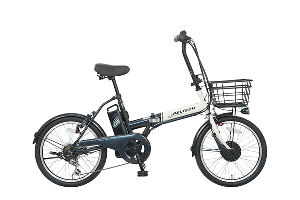 折りたたみ自転車 電動アシスト自転車 PELTECH(ペルテック) TDN-208L ホワイト×ブラック 20インチ TDN-208-W