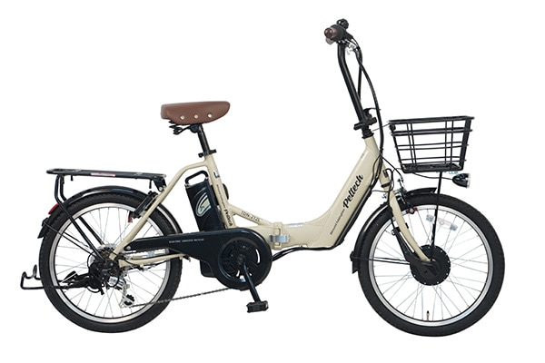 折りたたみ自転車 電動アシスト自転車 PELTECH(ペルテック) TDN-212L マットベージュ 20インチ TDN-212L-BE