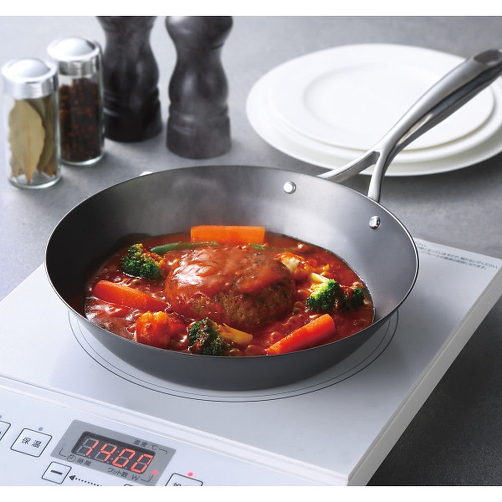 窒化加工 鉄フライパン(24cm) メーカー直送 ▼返品・キャンセル不可【他商品との同時購入不可】