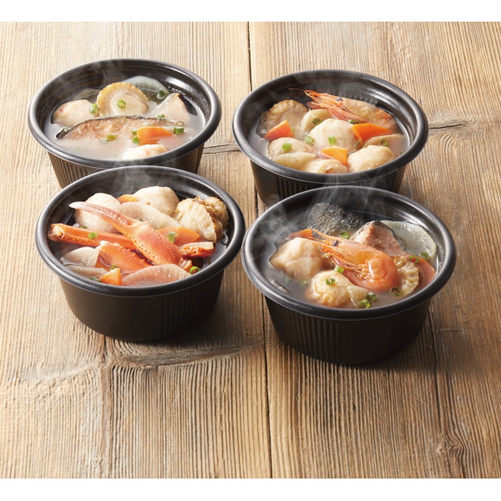 ◆【お歳暮限定】北海道小樽発!海鮮小鍋(4個セット)◇メーカー直送 ▼返品・キャンセル不可【他商品との同時購入不可】