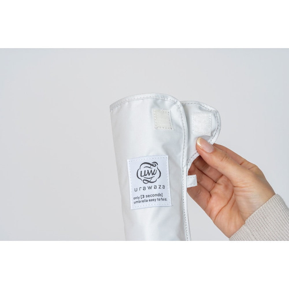 日傘 ウラワザ晴雨兼用折りたたみ 無地オフホワイト メーカー直送 ▼返品・キャンセル不可【他商品との同時購入不可】