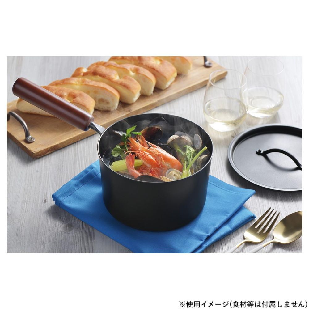 鉄鍋 片手鍋16cm シリコンコーティング 5168 メーカー直送 ▼返品・キャンセル不可【他商品との同時購入不可】