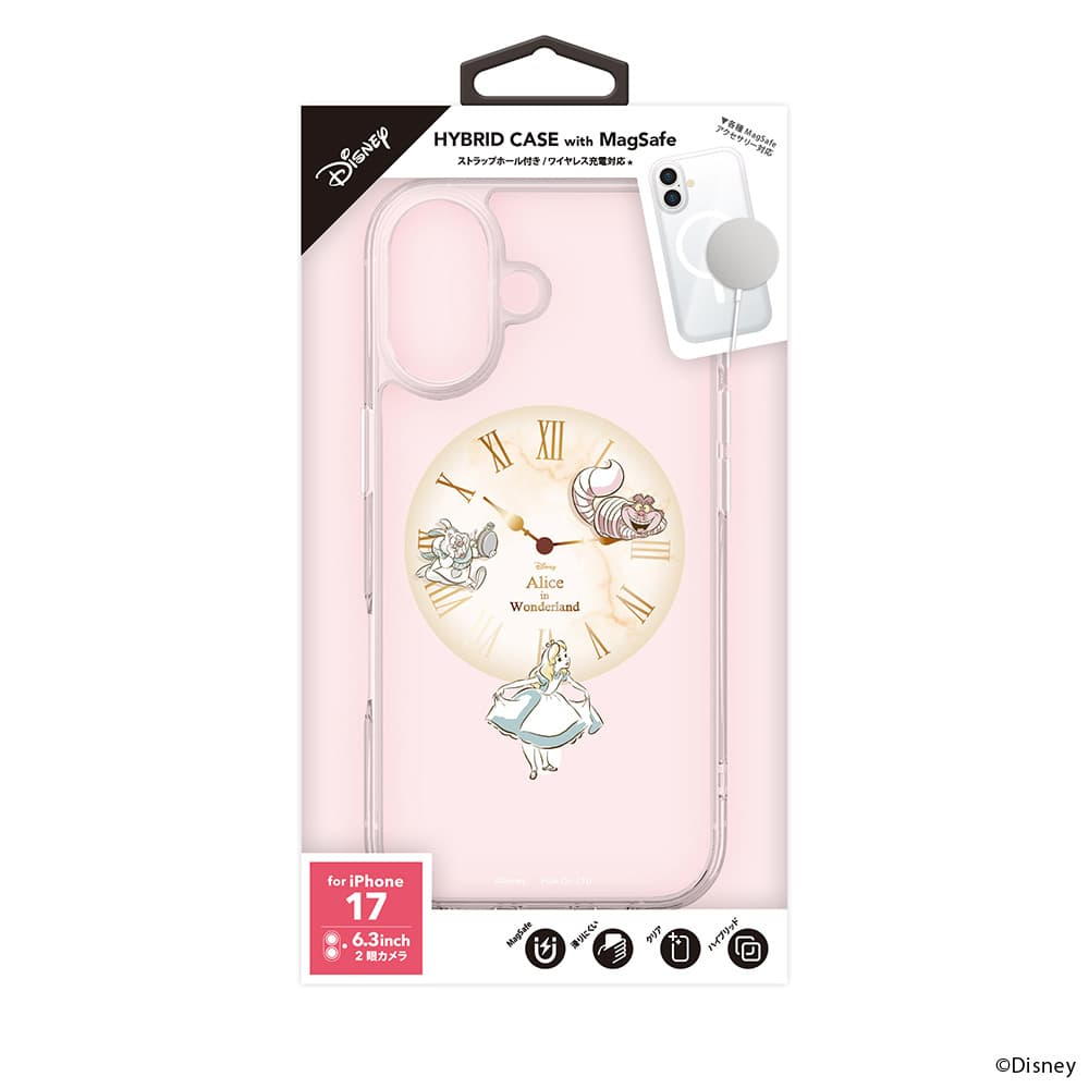 PGA iPhone 17用 MagSafe対応 ハイブリッドケース アリス PG-D25AMH02ALC 35g