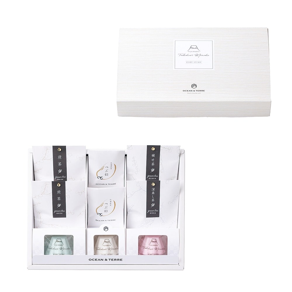 ◆富士絶景手作り最中&日本茶セット A698◇ メーカー直送 ▼返品・キャンセル不可【他商品との同時購入不可】