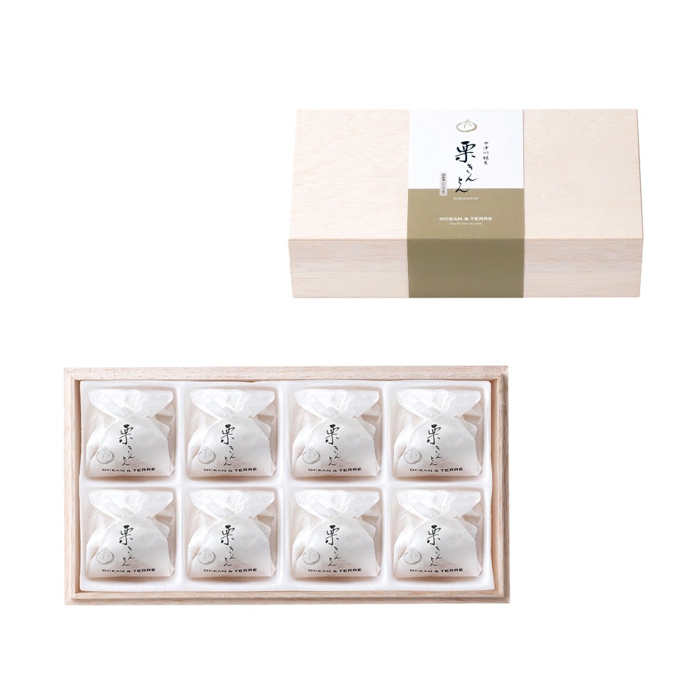 ◆中津川銘菓 栗きんとん8個 木箱入 A1000◇ メーカー直送 ▼返品・キャンセル不可【他商品との同時購入不可】