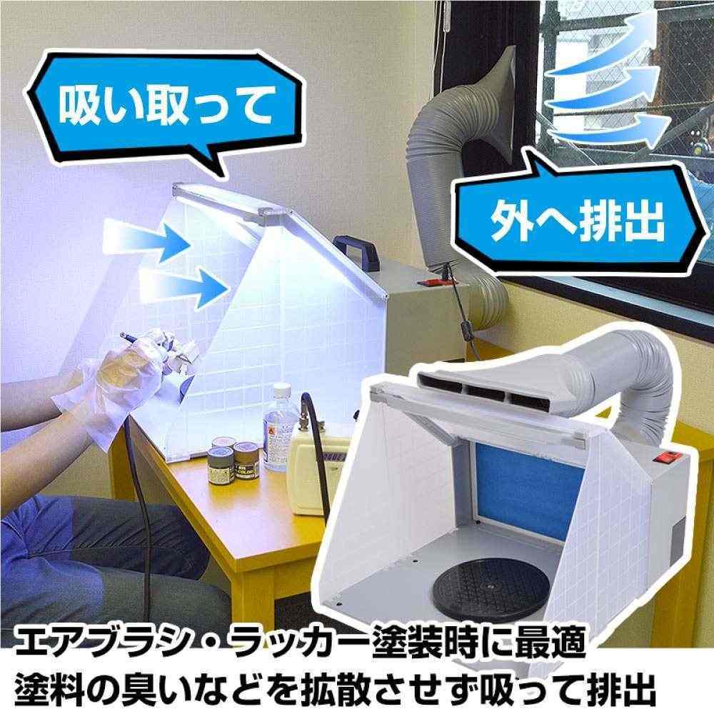 LEDライト付パワフルファン塗装ブース TBTN25HGY メーカー直送▼返品・キャンセル不可【他商品との同時購入不可】