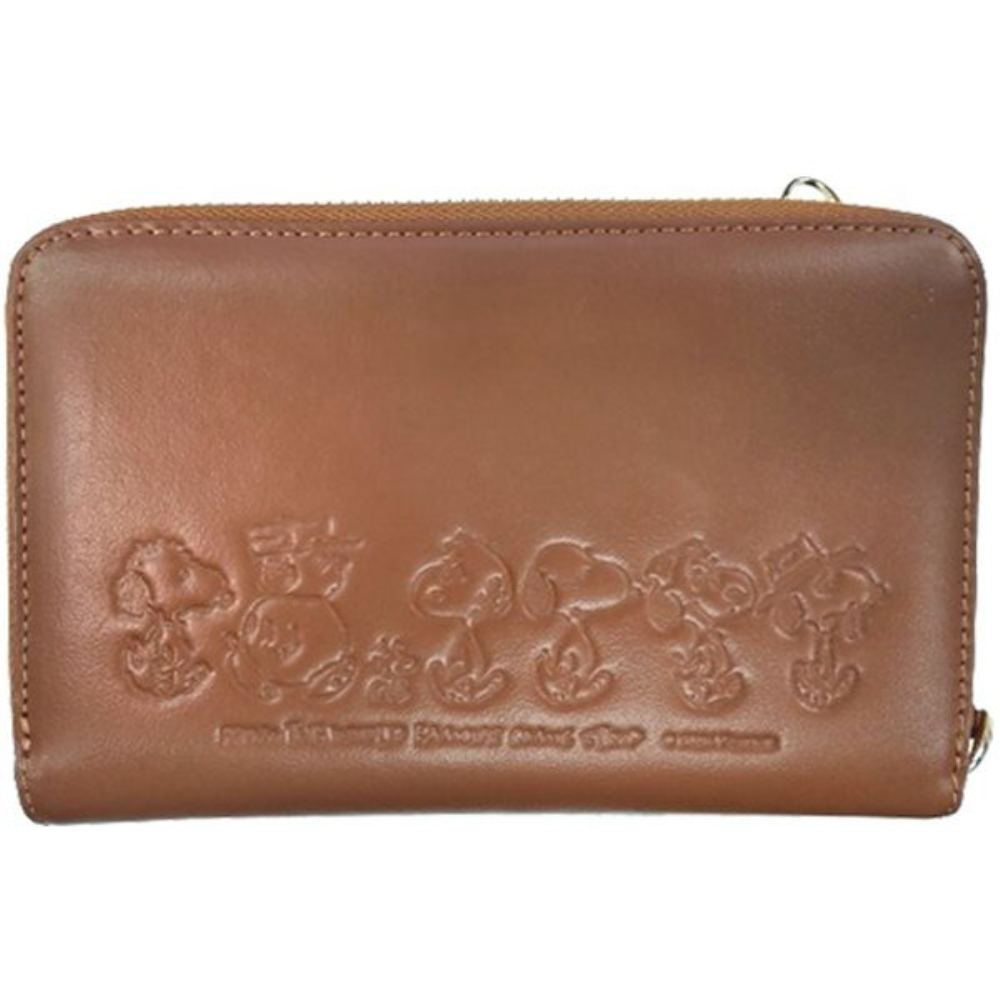 スヌーピーLC 財布機能付スマホショルダー 牛革 SN0156 メーカー直送 ▼返品・キャンセル不可【他商品との同時購入不可】