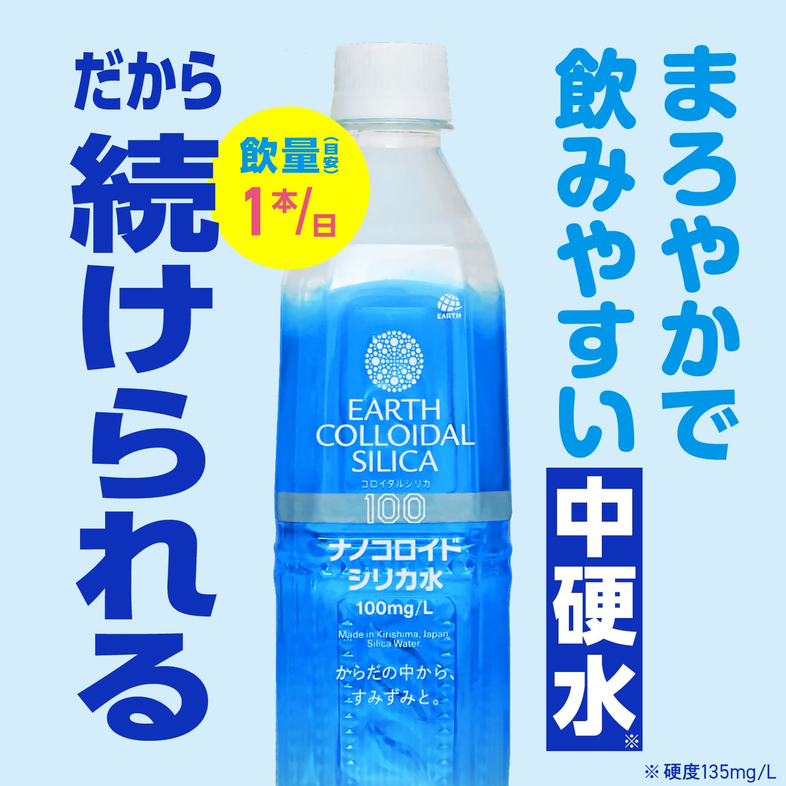 ◆アース ナノコロイドシリカ水 500ml【24本セット】